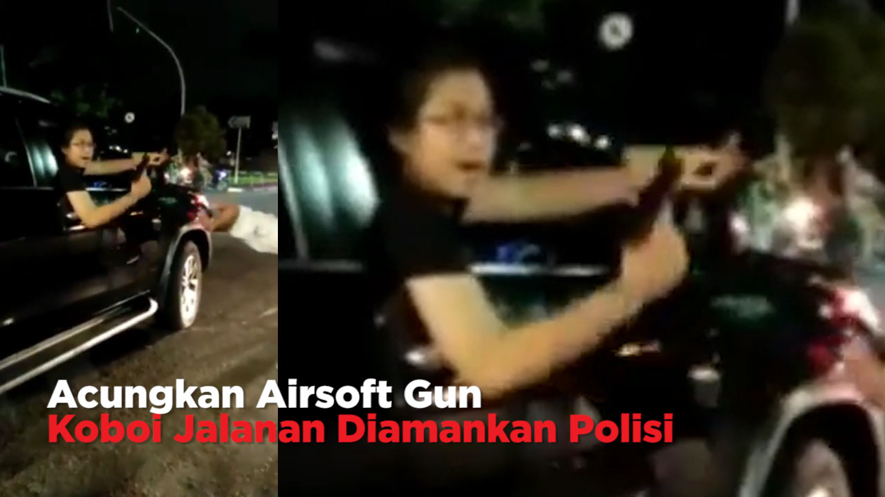 Acungkan Airsoft Gun, Koboi Jalanan Diamankan Polisi