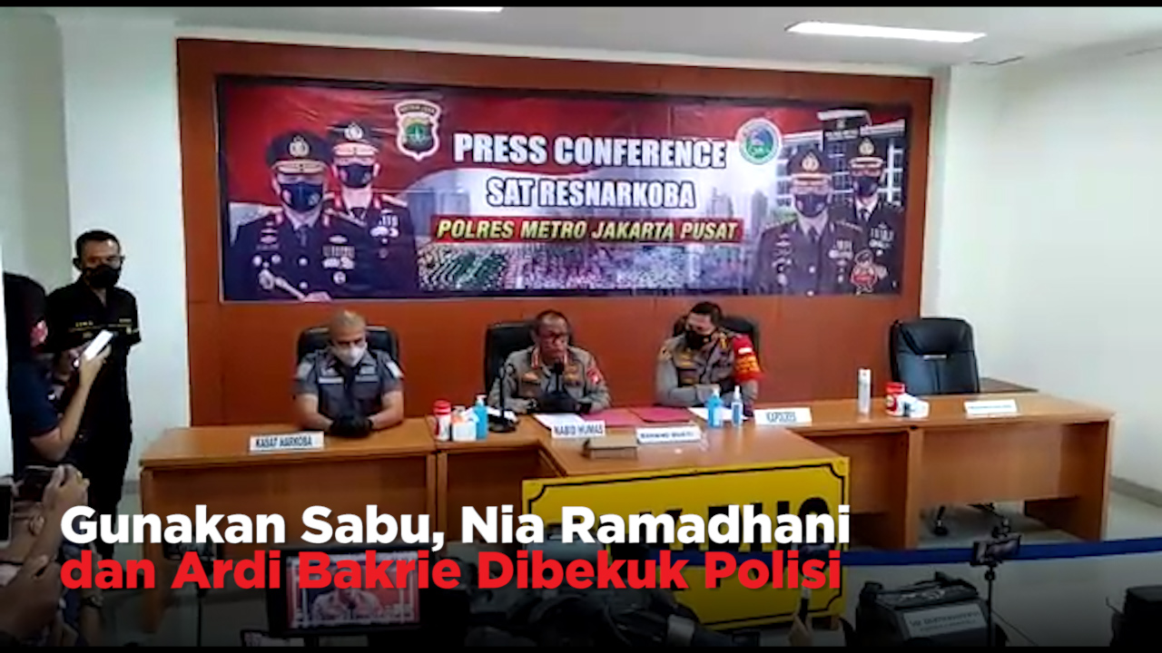 Gunakan Sabu, Nia Ramadhani dan Ardi Bakrie Dibekuk Polisi