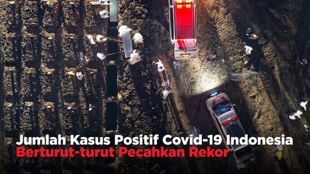 Jumlah Kasus Positif Covid-19 Indonesia Berturut-turut Pecahkan Rekor