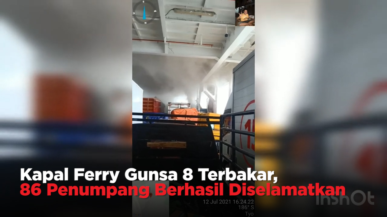 Kapal Ferry Gunsa 8 Terbakar, 86 Penumpang Berhasil Diselamatkan