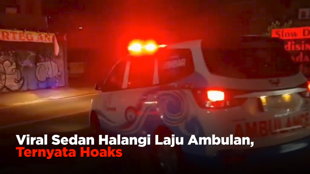 Viral Sedan Halangi Laju Ambulan, Ternyata Hoaks