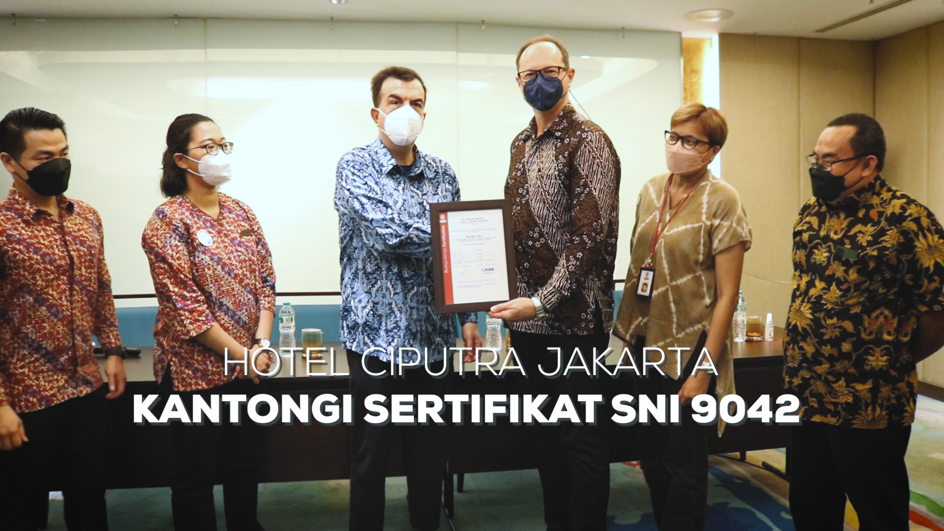 Hotel Ciputra Jakarta resmi mengantongi sertifikat CHSE SNI 9042:2021. (Alidrian Fahwi/ipol.id)