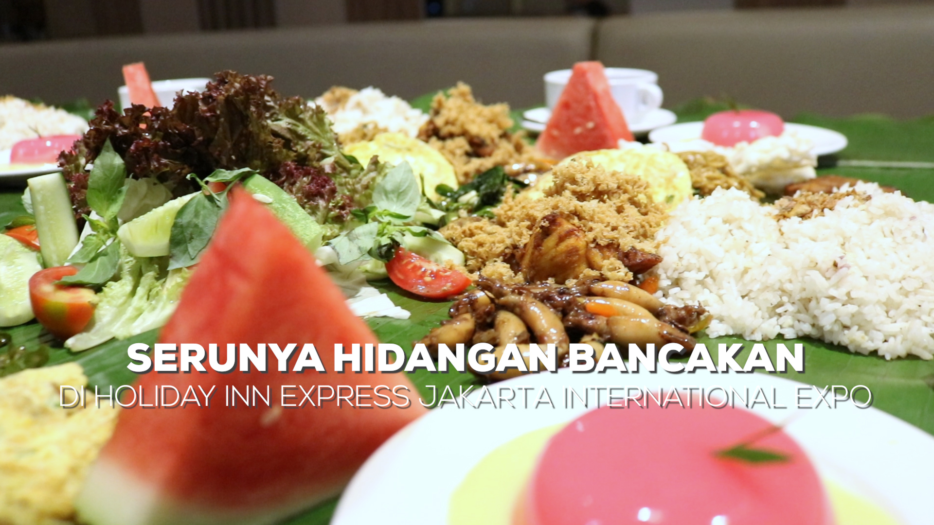 Serunya hidangan Bancakan di Holiday Inn Express Jakarta International Expo. (Alidrian Fahwi/ipol.id)
