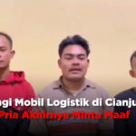 Halangi Mobil Logistik di Cianjur, Tiga Pria Akhirnya Minta Maaf