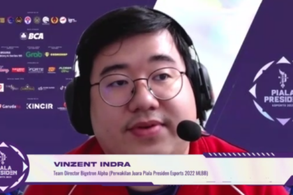 Vinzent Indra Team Director Bigetron Alpha Juara Piala Presiden Esports cabang game MLBB