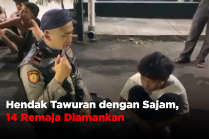 Hendak Tawuran dengan Sajam, 14 Remaja Diamankan