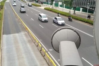 Tampak salah satu kamera ETLE di DKI Jakarta. Foto: FB NTMC Polri