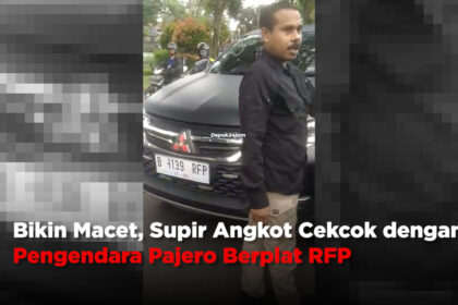 Bikin Macet, Supir Angkot Cekcok dengan Pengendara Pajero Berplat RFP
