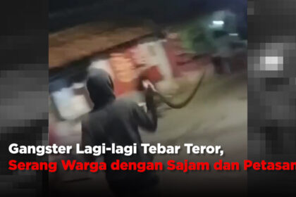 Gangster Lagi-lagi Tebar Teror, Serang Warga dengan Sajam dan Petasan