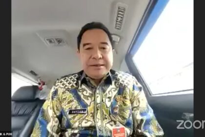 Dirjen Polpum Kemendagri, Bahtiar dalam webinar bertajuk “Pemutakhiran Data Pemilih dan Jadwal Penyelenggaraan Pemilihan Umum Tahun 2024”, Kamis (23/2). Foto: Puspen Kemendagri