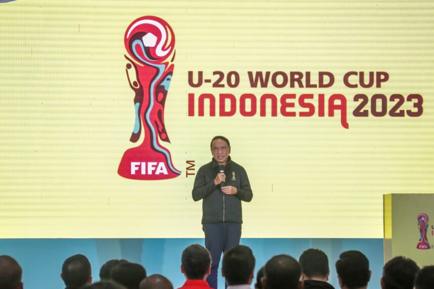 Menteri Pemuda dan Olahraga Republik Indonesia (Menpora RI) Zainudin Amali menyampaikan apresiasi sekaligus memastikan pemerintah mendukung PT Juara Raga Aditya (Juaraga) yang terpilih sebagai pemegang lisensi merchandise resmi Piala Dunia U-20. (kemenpora.go.id)