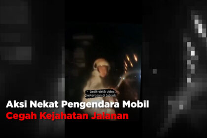 Aksi Nekat Pengendara Mobil Cegah Kejahatan Jalanan