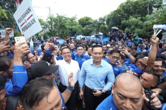 Ketum Partai Demokrat, Agus Harimurti Yudhoyono menilai putusan PN Jakpus terkait penundaan Pemilu 2024 tidak masuk akal. Foto: Demokrat