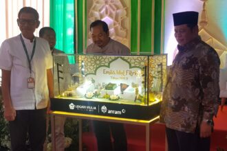 BUMN Holding Industri Pertambangan, PT Aneka Tambang Tbk (ANTM), melalui Unit Bisnis Pengolahan dan Pemurnian (UBPP) Logam Mulia menyambut ramadan dengan produk terbaru seri tematik Idul Fitri 2023/1444 Hijriah.foto/istimewa