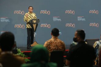 Presiden Joko Widodo dalam agenda Business Matching Produk Dalam Negeri (PDN) yang digelar di Istora Senayan, Jakarta, Rabu (15/3). Foto: Dok PT PLN.