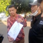 Ketua KPI Hermawan Sulistyo Usai Melapor ke Polda MetronJaya. Ist