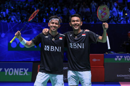 Pasangan Fajar Alfian Muhammad Rian Ardianto. FotoPBSI
