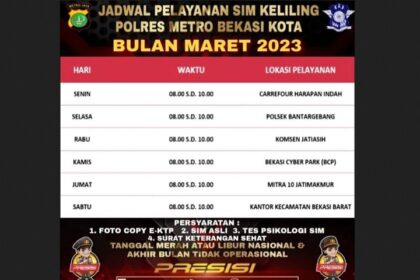 Layanan SIM Keliling untuk warga Bekasi. Foto: NTMC