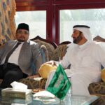 Menag Yaqut Cholil Qoumas bertemu Menteri Haji dan Umrah Arab Saudi Tawfiq F Al Rabiah.