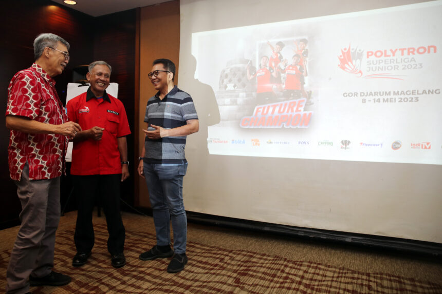 Perwakilan klub mengikuti Drawing Polytron Superliga Junior 2023 untuk menentukan undian grup dan jadwal pertandingan yang akan digelar di GOR Djarum, Magelang, Jawa Tengah pada 8 hingga 14 Mei 2023.