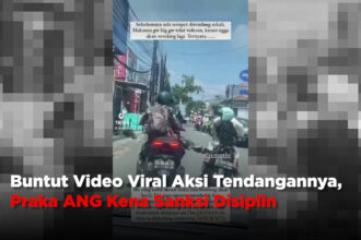 Buntut Video Viral Aksi Tendangannya, Praka ANG Kena Sanksi Disiplin