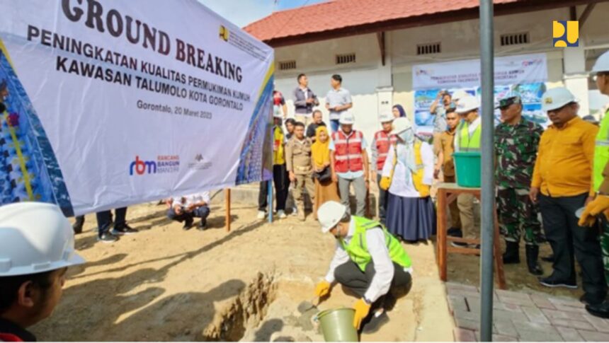 Kementerian PUPR mulai melakukan penataan kawasan Talumolo di Kota Gorontalo. Foto: Kementerian PUPR.