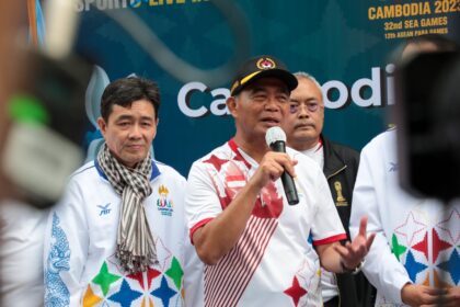 Pelaksana tugas (Plt) Menteri Pemuda dan Olahraga Republik Indonesia (Menpora RI) Muhadjir Effendy optimis tim Indonesia bisa sukses dalam SEA Games 2023 Kamboja. Diharap kontingen Indonesia bisa mempertahankan posisinya pada tiga besar saat ajang sebelumnya berlangsung di Vietnam. Foto:egan/kemenpora.go.id