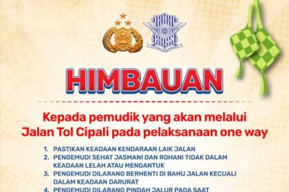 imbauan kakorlantas arus mudik tol cipali