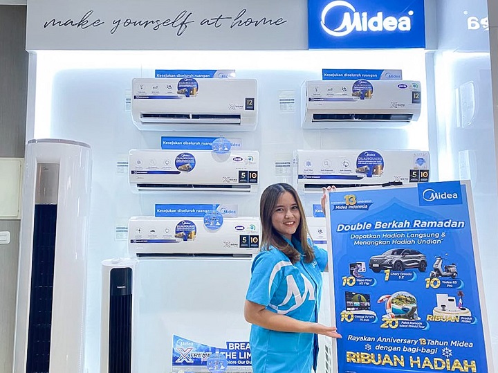 Berdiri sejak tahun 1968, Midea adalah perusahaan yang tercatat dalam 500 perusahaan besar di dunia dalam daftar Forbes Global Fortune 500. Sementara di Indonesia sendiri, sepanjang 13 tahun keberadaannya, Midea telah bertumbuh menjadi salahsatu pemain yang diperhitungkan dalam industri elektronik di Indonesia. Foto: Midea