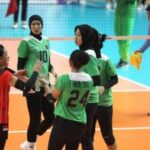 Selebrasi timnas voli putri.