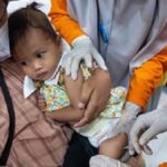 Data Badan Kesehatan Dunia (WHO) menunjukan kasus campak di Indonesia sebanyak 2.161 kasus suspek. 848 kasus di antaranya sudah dikonfirmasi laboratorium dan 1.313 kompatibel secara klinis di 18 provinsi dari 38 provinsi, pada periode 1 januari 3 April 2023.