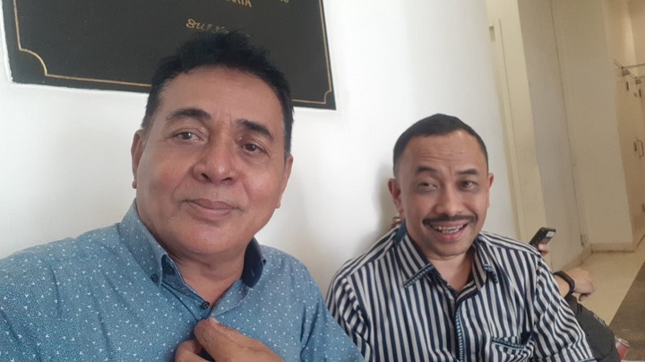Ketua LPEB, Firman Toekan (kiri) dan Ketua Serikat Dagang Betawi, Muhidin Muchtar (kanan). Foto Sofian/ Ipol.id