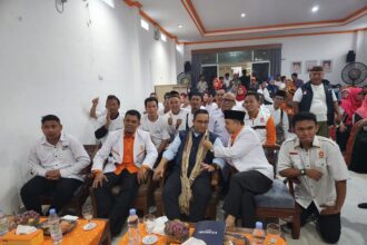 Bakal calon presiden dari Koalisi Perubahan untuk Persatuan, Anies Rasyid Baswedan saat menghadiri pelantikan pengurus dan deklarasi dukungan dari simpul relawan di Kantor DPW PKS Bangka Belitung, Senin (22/5). Foto: Ist