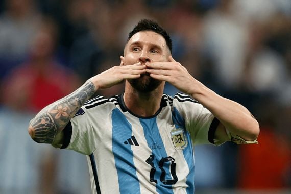 Kapten Timnas Argentina Lionel Messi. Foto: REUTERS/Kai Pfaffenbach