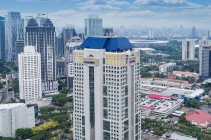 Gedung Bank Mandiri yang berlokasi di Jalan Gatot Subroto, Jakarta Selatan. Foto: Dok Bank Mandiri