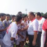 Antusiasme penonton dan para peserta mewarnai pembukaan Kejuaraan Sepakbola Nasional Piala Bergilir Ketua Umum KONI Pusat ke IV Tahun 2023 di Stadion Atang Soetrisna, Jakarta Timur, Sabtu (3/6/2023).