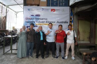 Kegiatan pelepasan ekspor bersama di Gudang Bambu, Bantul, Yogyakarta, Rabu (31/5). Foto: LPEI untuk ipol.id