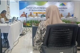 Rapat Umum Pemegang Saham (RUPS) NKE yang digelar di Kantor Pusat NKE di ITS Tower, Jakarta, Kamis, 22 Juni 2023.