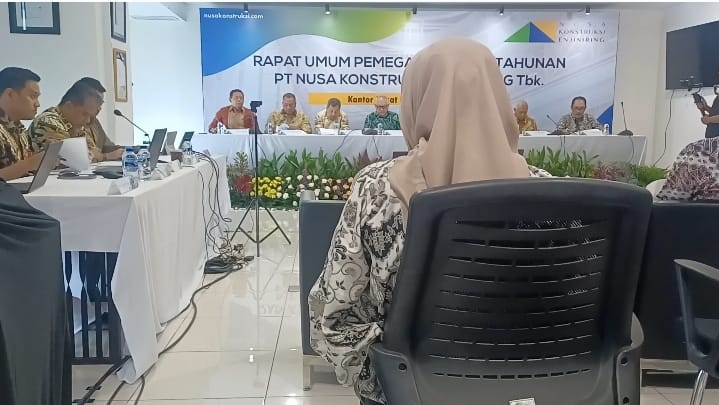 Rapat Umum Pemegang Saham (RUPS) NKE yang digelar di Kantor Pusat NKE di ITS Tower, Jakarta, Kamis, 22 Juni 2023.