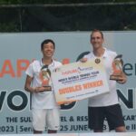 Petenis Indonesia, Justin Barki (23) bersama Thiemo de Bakker (34) menjuarai ganda seri kedua Harum Energy Mens World Tennis Tour 2023.