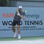 Petenis asal Jepang, Sora Fukuda (25) menjuarai nomor tunggal seri keduaHarum Energy Mens World Tennis Tour 2023, Minggu (26/6).