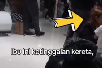 Viral Seorang Ibu Memarahi dan Pukuli Anaknya Akibat Tertinggal KA Purwokerto, Foto : @maharanisbooks Tiktok.