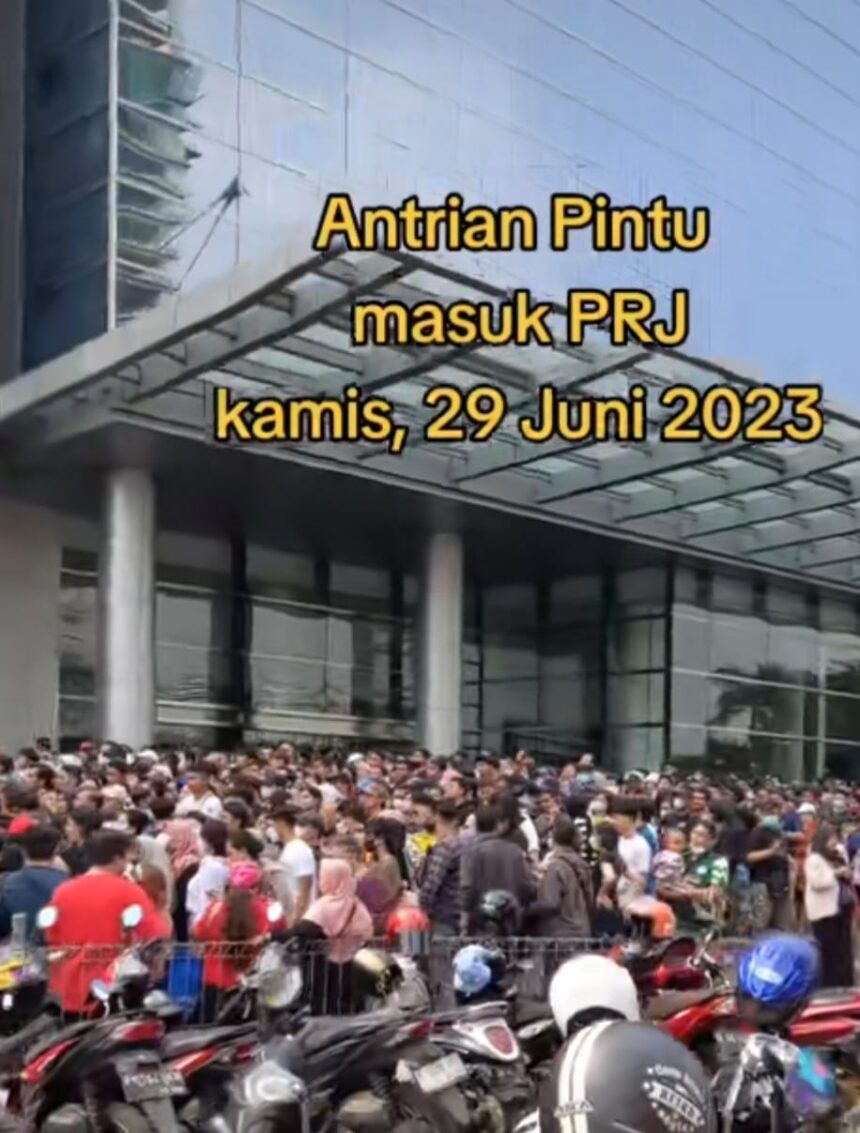 Momen antrian masuk PRJ, Foto : Tangkap layar tiktok @berita.viral808