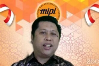Sekretaris Jenderal (Sekjen) MIPI Baharuddin Thahir dalam webinar bertajuk Mengurai Konsep dan Praktek Wakil Pemerintah Pusat Dalam Sistem Pemerintahan Indonesia, Sabtu (17/6). Foto: Tangkapan layar