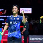 Pebulutangkis tunggal putera Indonesia Anthony Sinisuka Ginting. (Alidrian Fahwi/ipol.id)