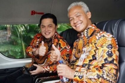 Gubernur Jateng Ganjar Pranowo dinilai lebih prospektif di Pilpres 2024 jika bersama Menteri BUMN Erick Thohir. ANTARA/HO-tim erick thohir