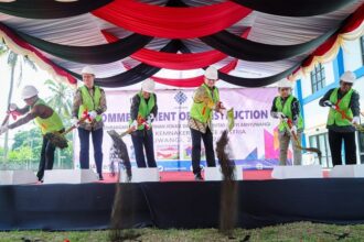Tampak prosesi pembangunan Balai Pelatihan Vokasi dan Produktivitas (BPVP) Banyuwangi. Foto: Kemnaker