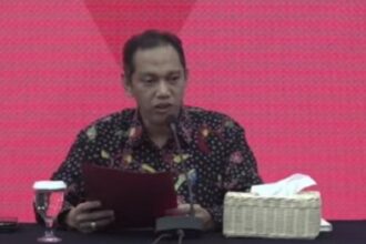 Wakil Ketua KPK, Nurul Ghufron dalam jumpa pers di Gedung Merah Putih, Jakarta, Rabu (21/6) malam. Live streaming YT KPK