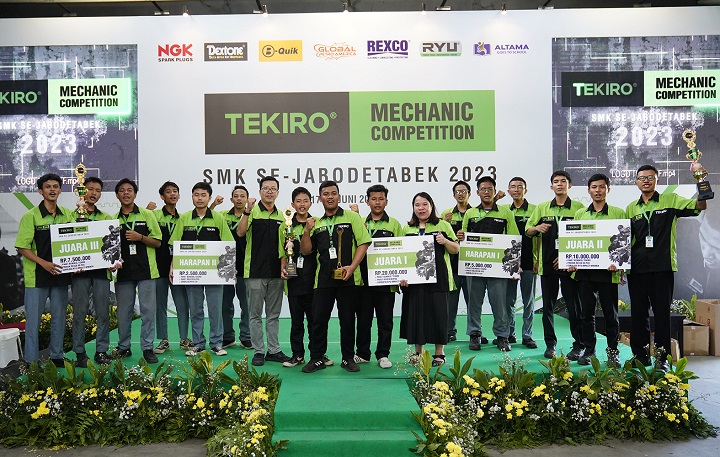 Tampak para juara Tekiro Mechanic Competition 2023 yang diadakan akhir pekan kemarin. Foto; Tekiro