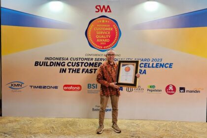 Pegadaian berhasil mendapat penghargaan Indonesia Customer Service Quality Award 2023 dengan kategori excellent, yang diselenggarakan oleh majalah Swa di Jakarta, Rabu (31/6). Foto: Pegadaian